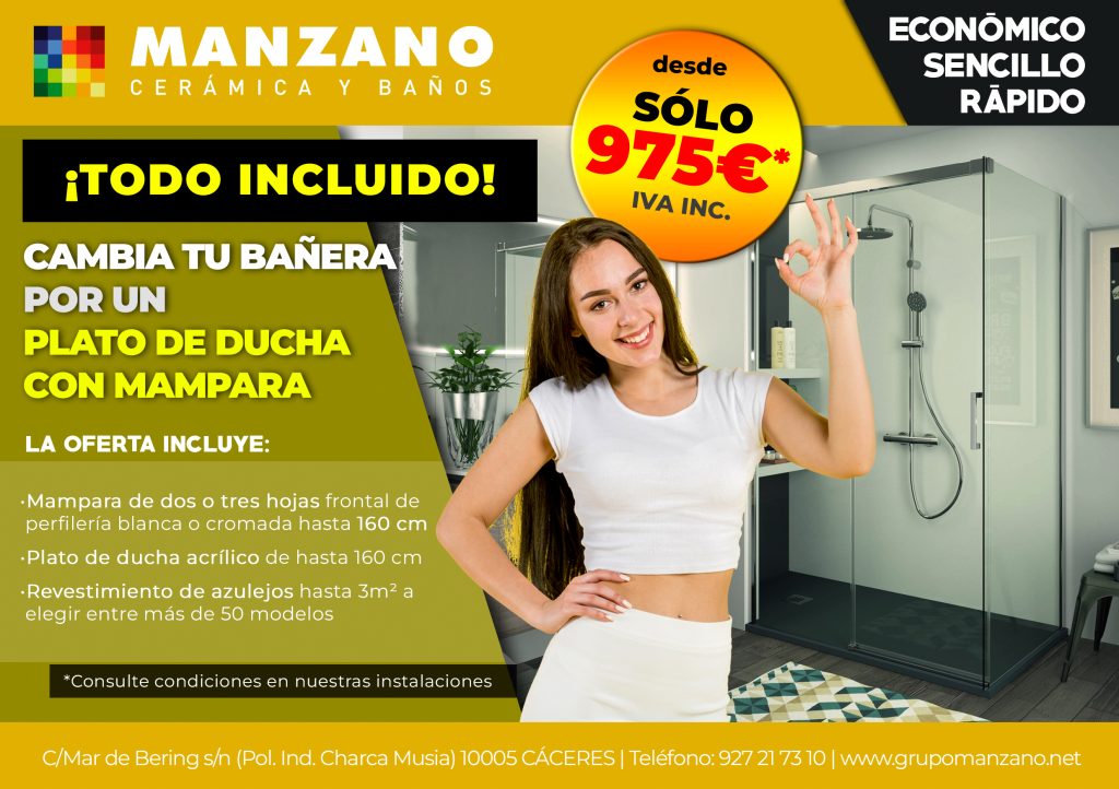 Cambia tu bañera por plato de ducha